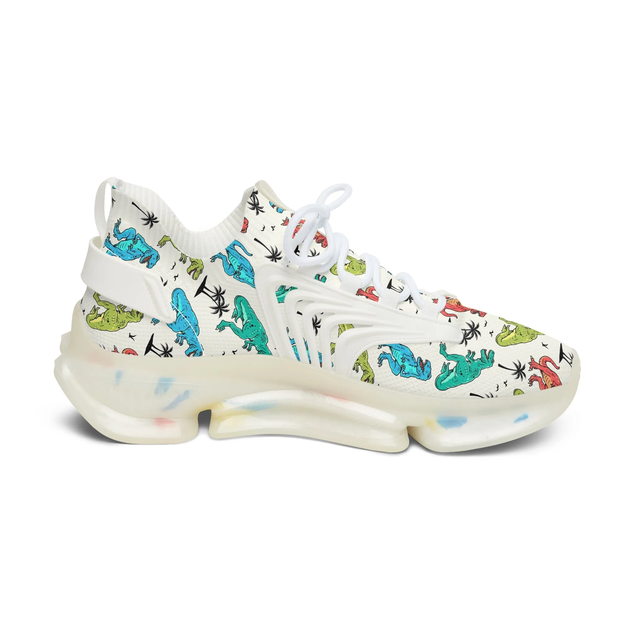 Colorful Dinosaur Mesh Sneakers for Women - Perfect for Active Days