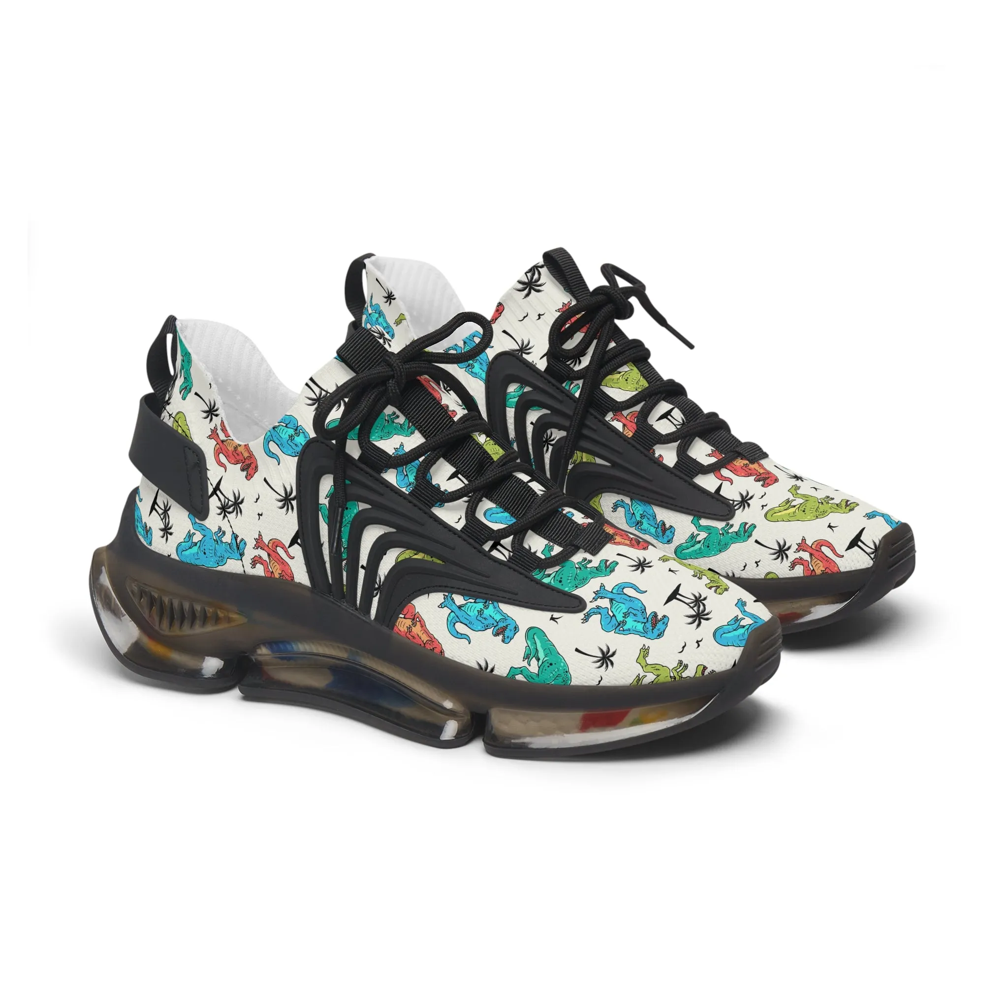 Colorful Dinosaur Mesh Sneakers for Women - Perfect for Active Days