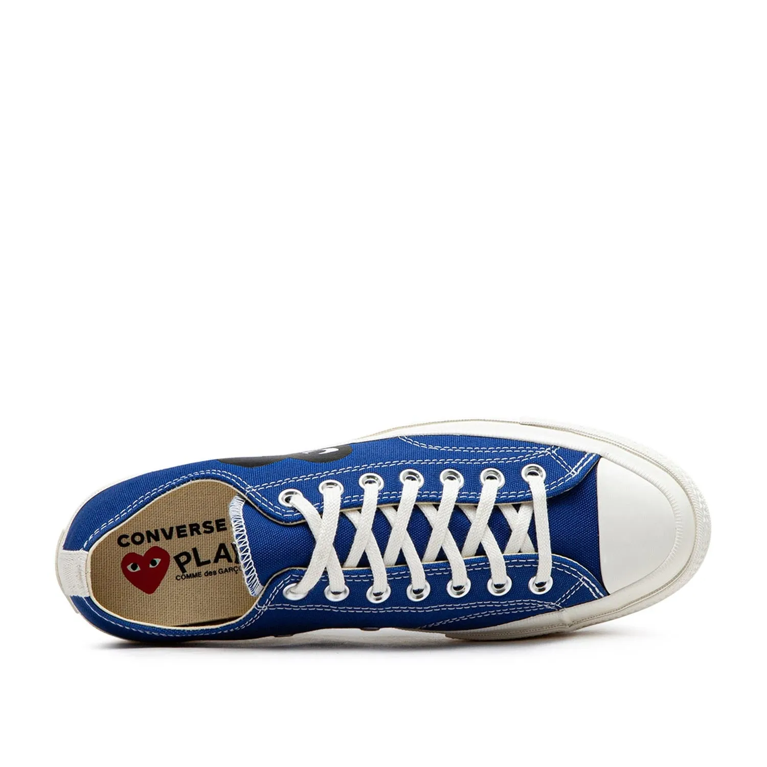 comme des garçons play x converse big heart chuck taylor all star 70 low (blue quartz)