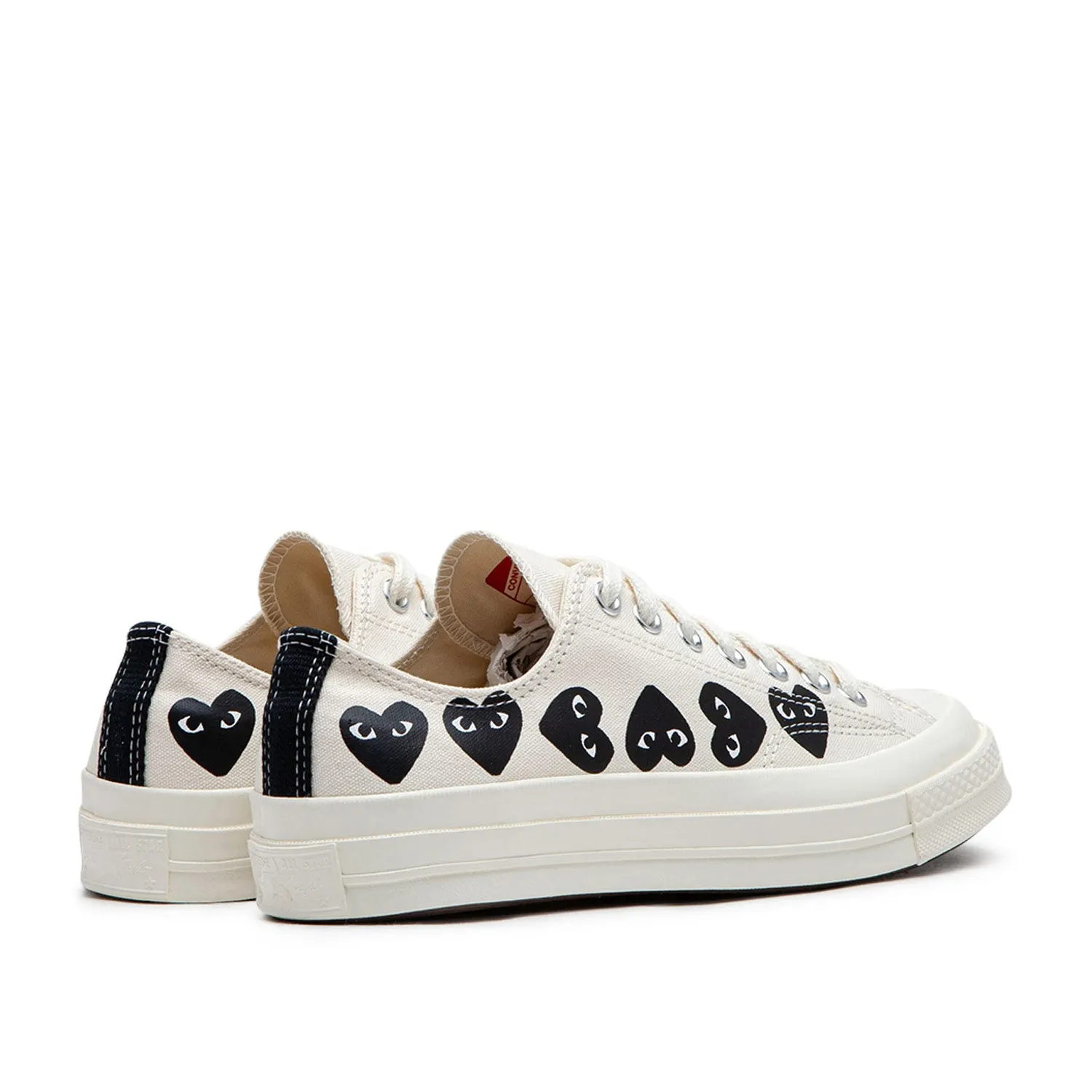 comme des garçons play x converse multi heart chuck taylor all star 70 low (white)