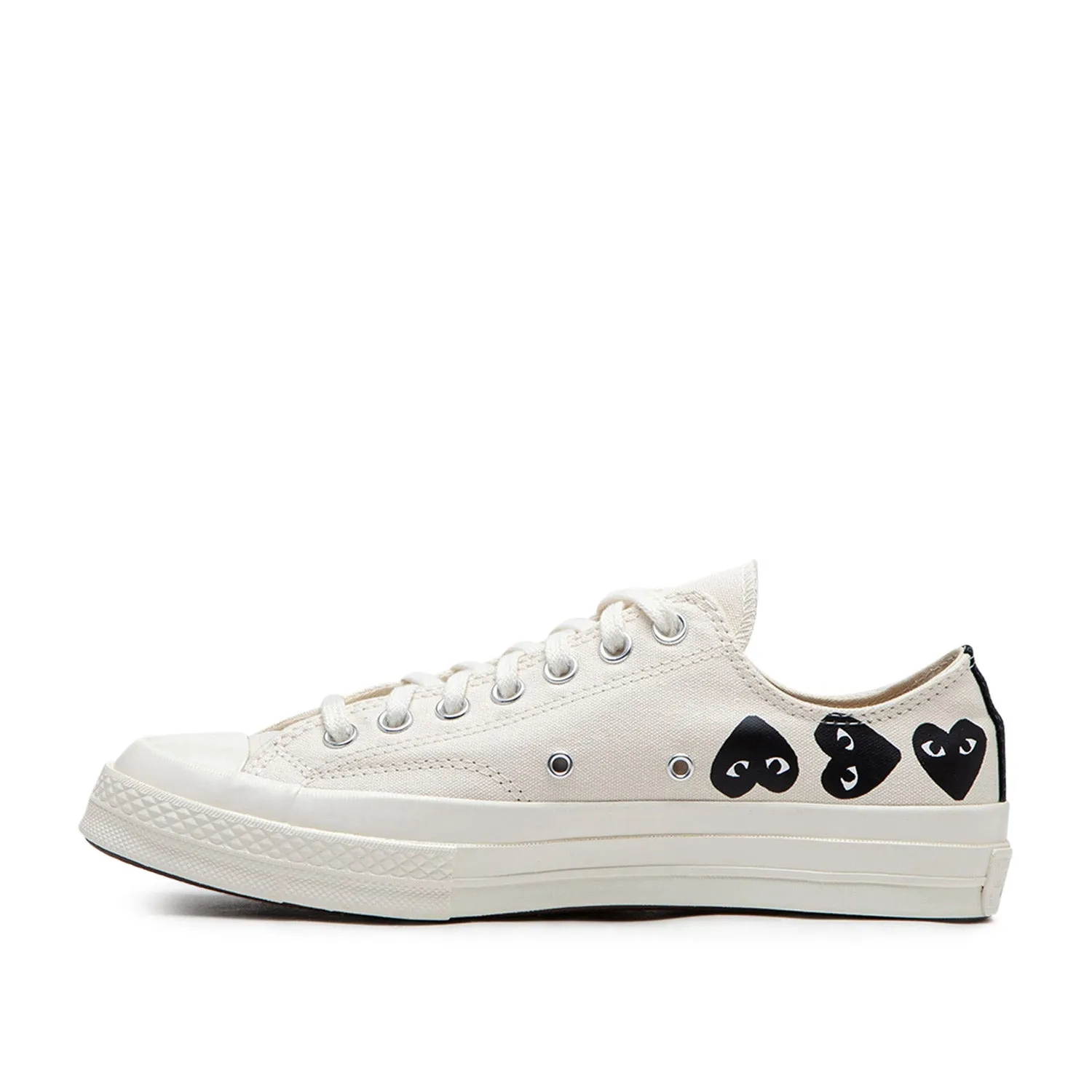 comme des garçons play x converse multi heart chuck taylor all star 70 low (white)