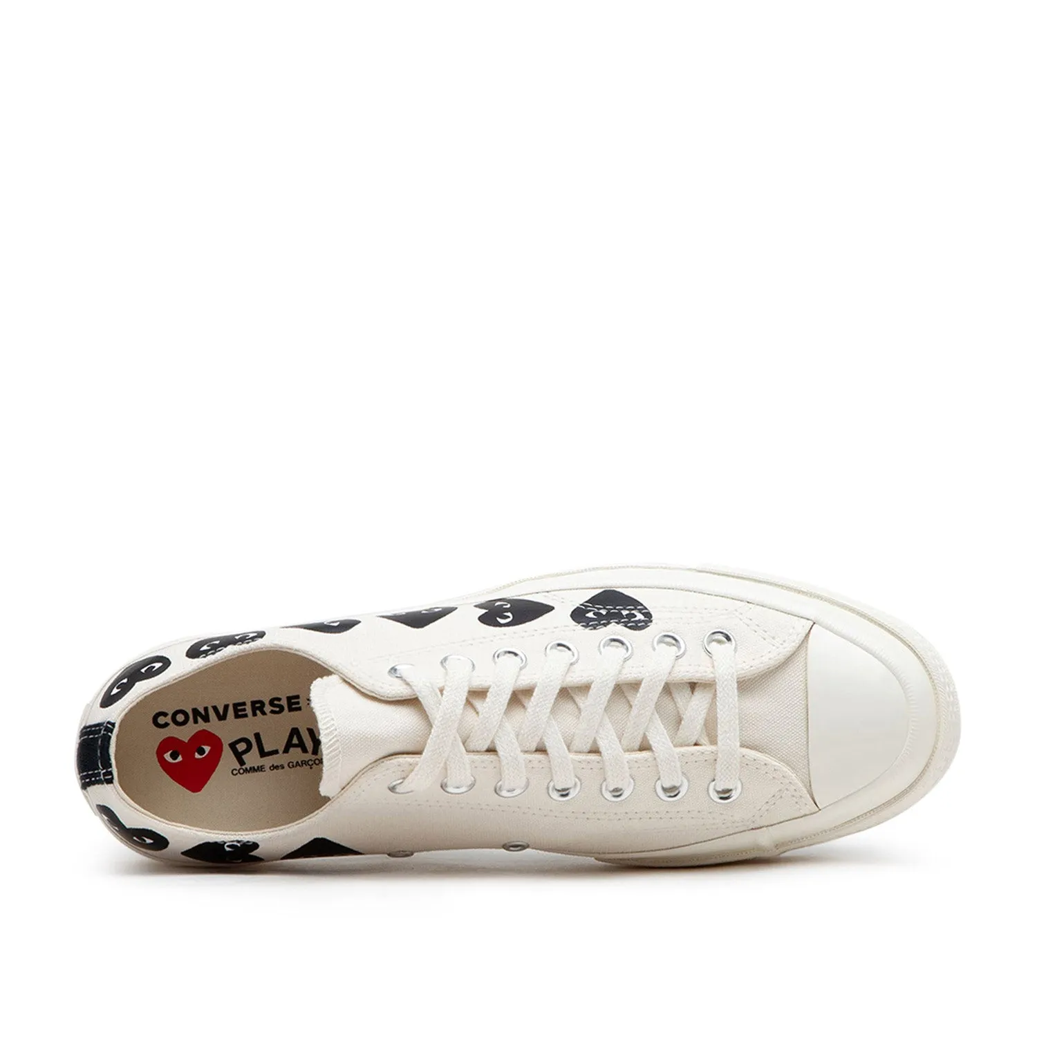 comme des garçons play x converse multi heart chuck taylor all star 70 low (white)