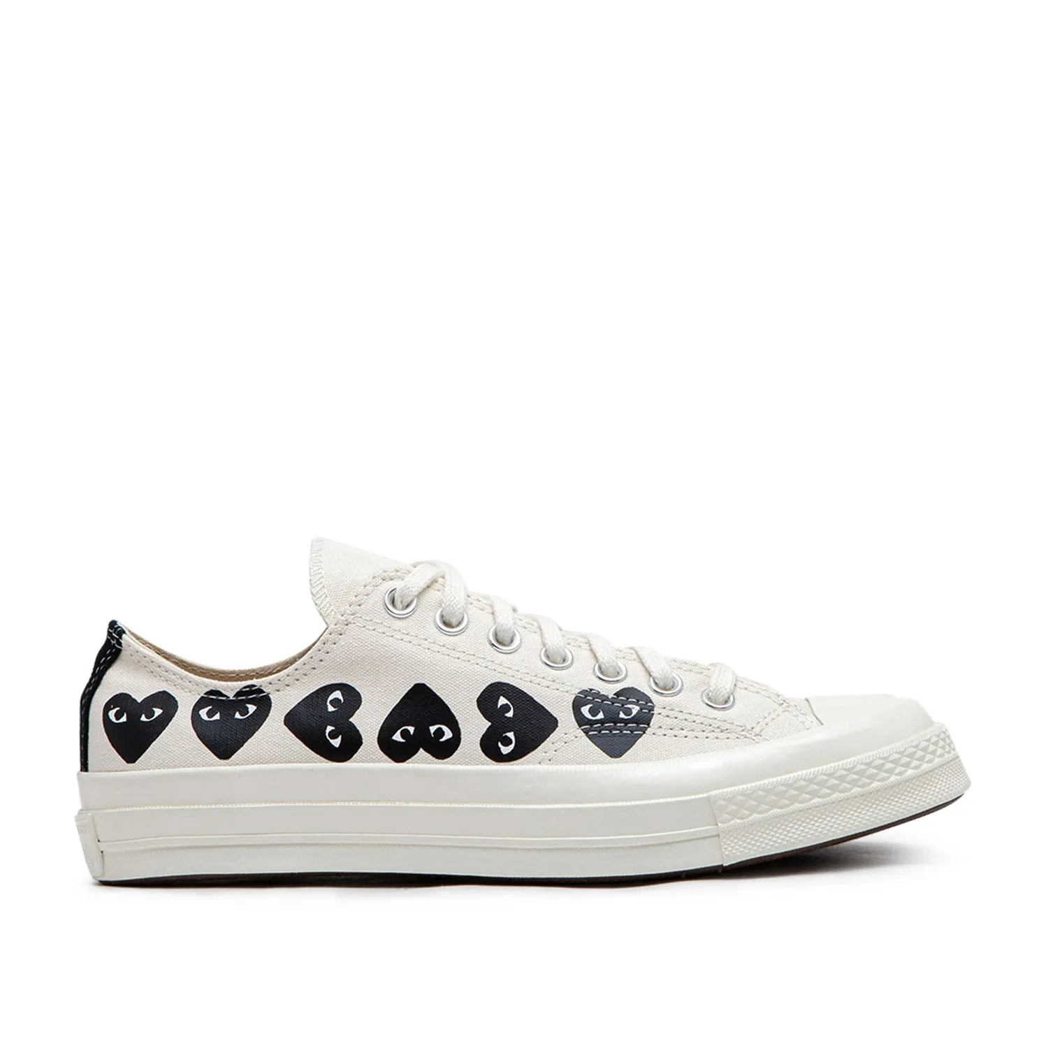 comme des garçons play x converse multi heart chuck taylor all star 70 low (white)