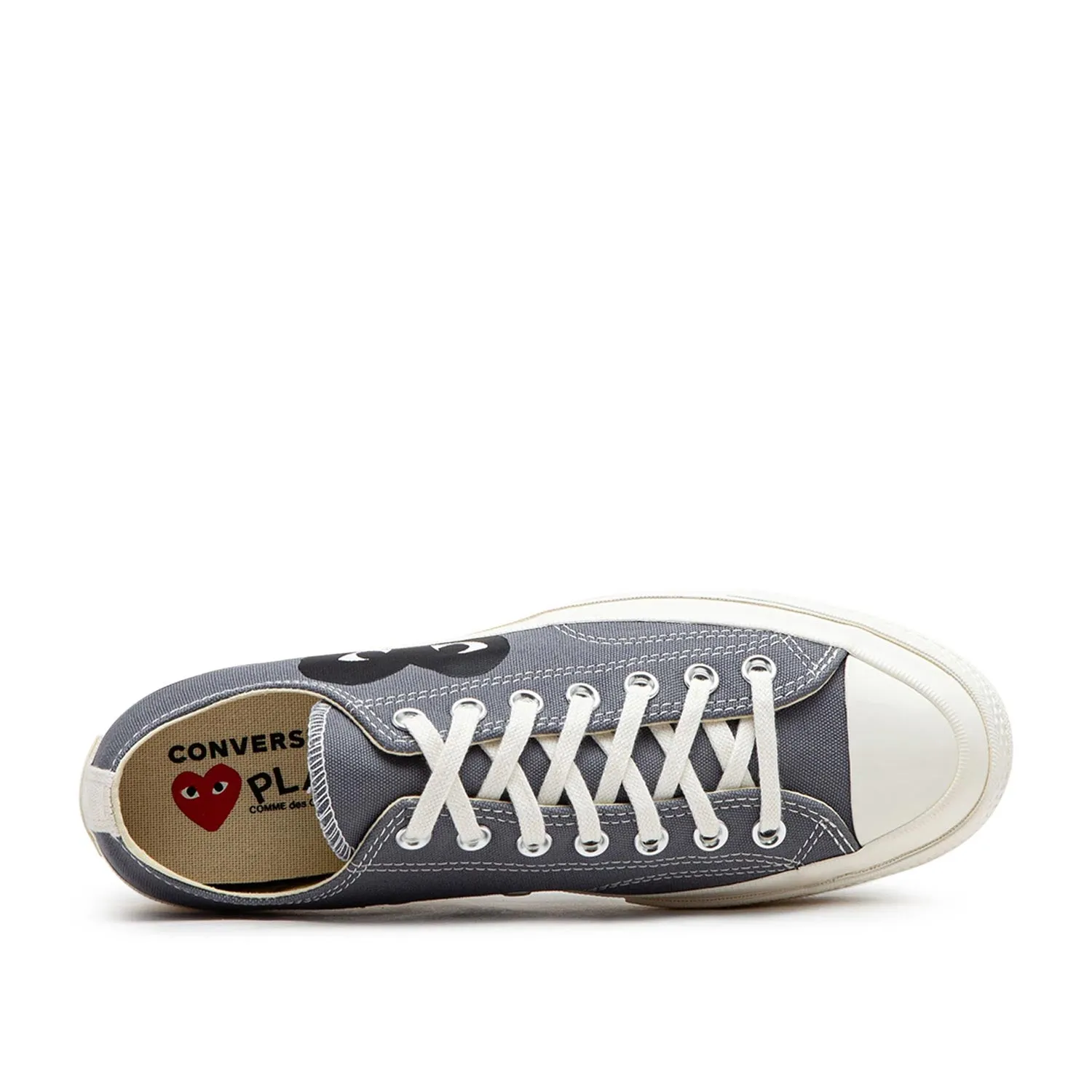 comme des garçons play x converse new big heart chuck taylor 70 low (grey)