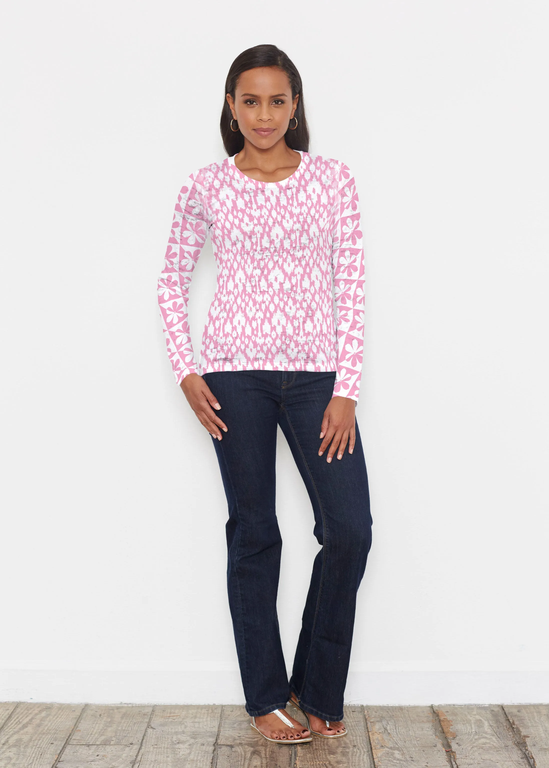 Cosmo Ikat (7933) ~ Signature Long Sleeve Crew Shirt