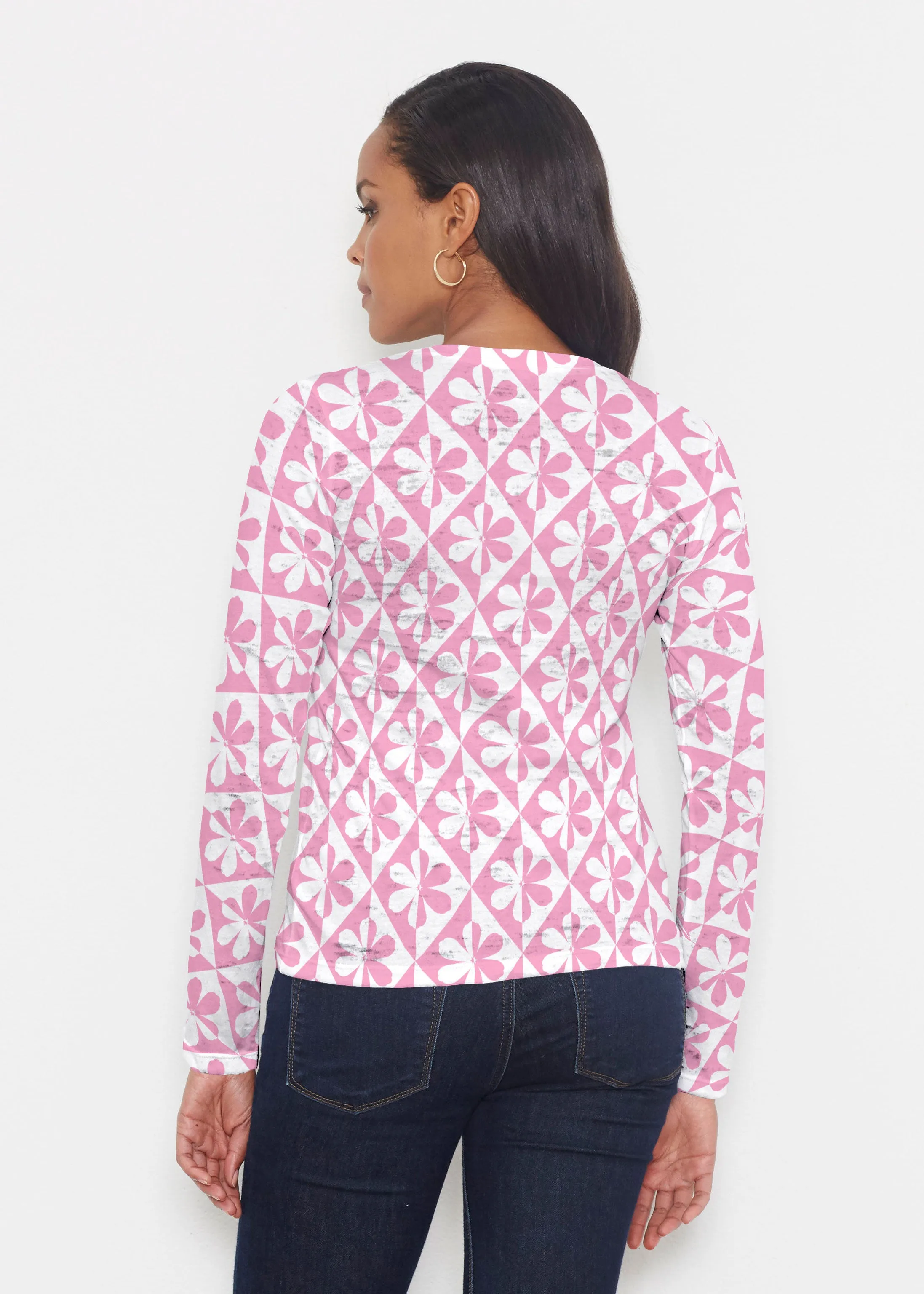 Cosmo Ikat (7933) ~ Signature Long Sleeve Crew Shirt