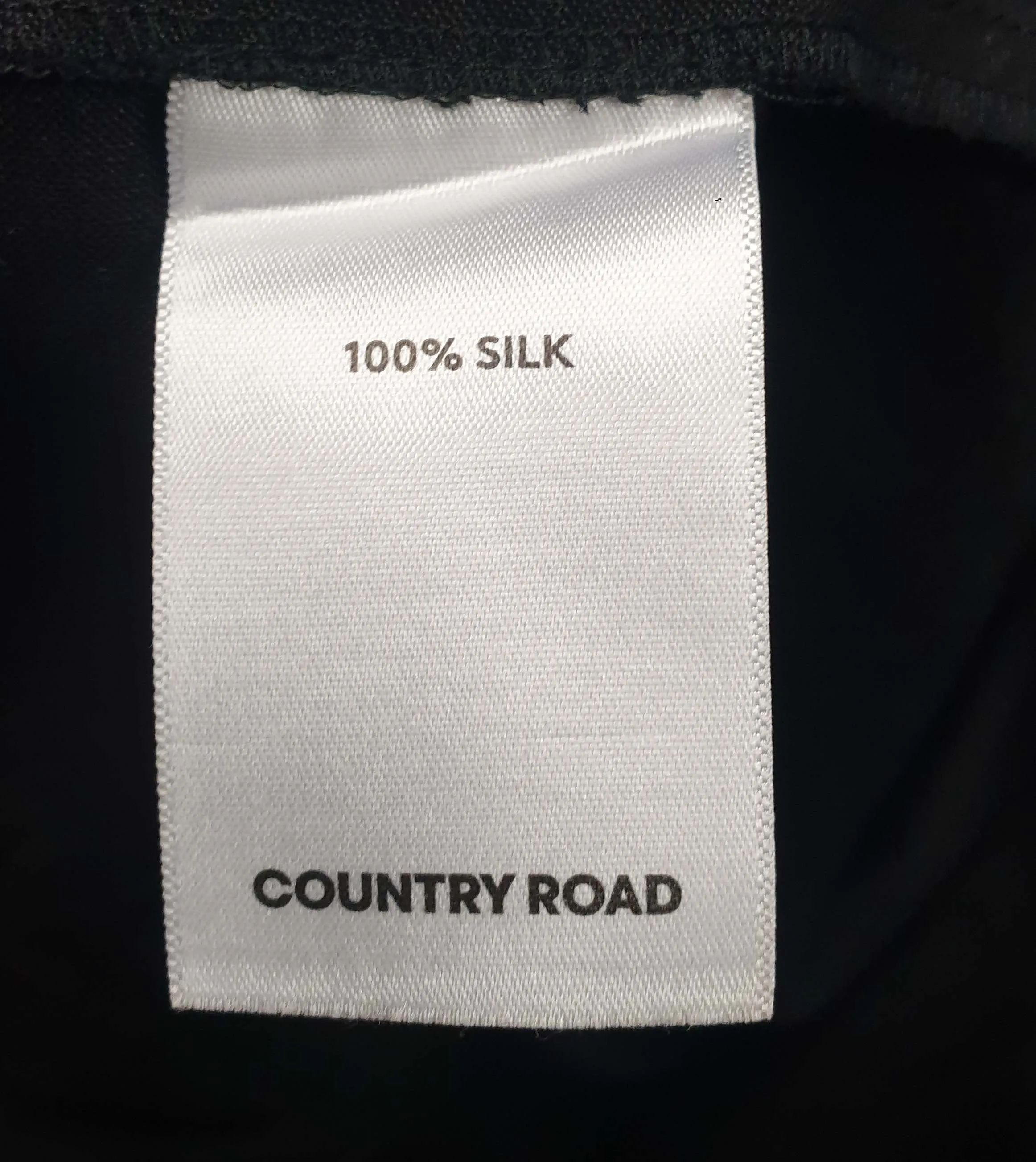 Country Road black 100% silk wrap maxi skirt size 10