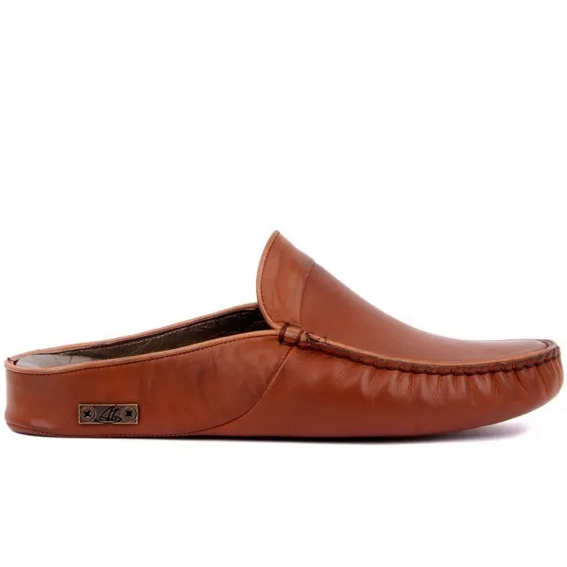 Cow Leather Men Home Casual Slipper Applicable Indoor