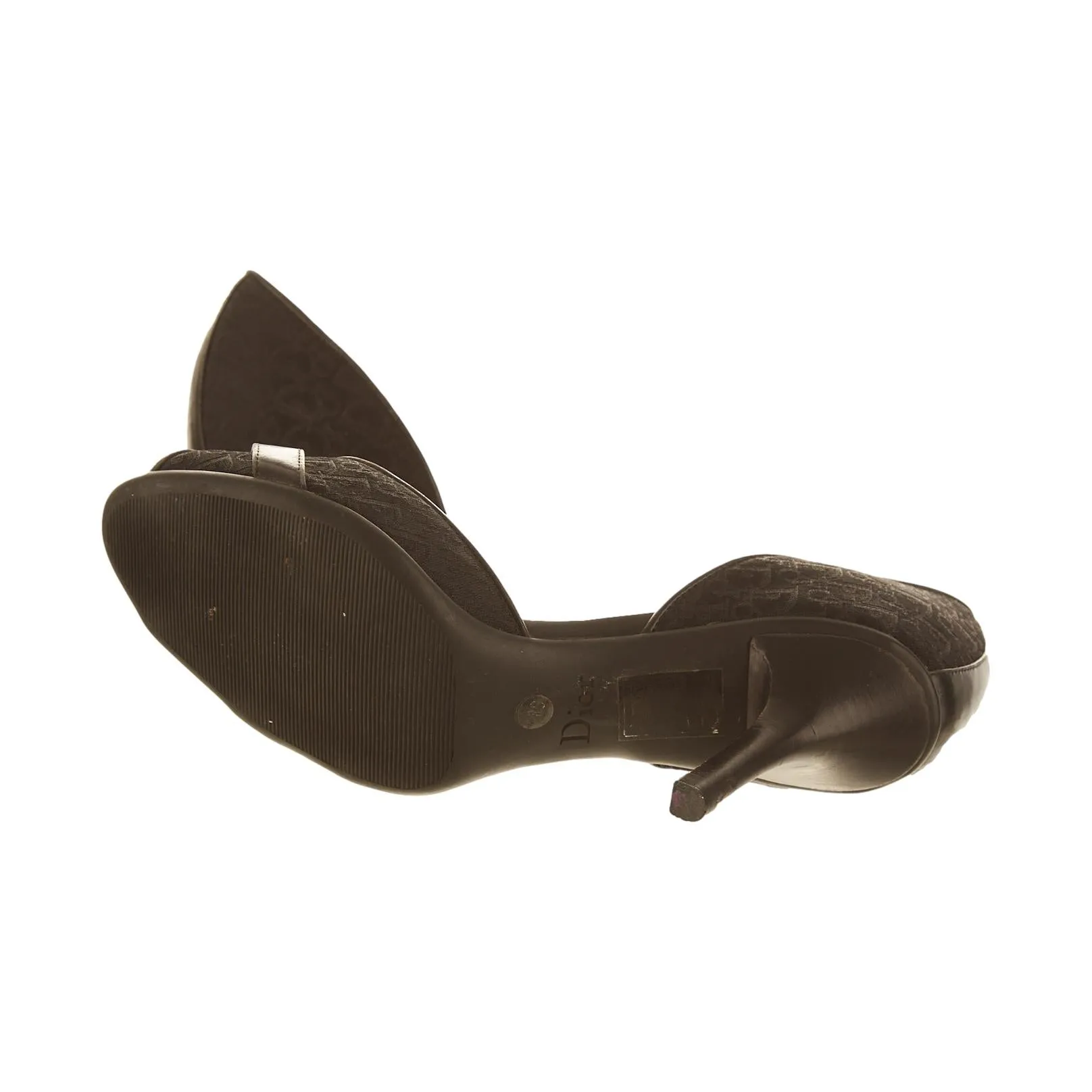 Dior Black Logo Plaque Heels
