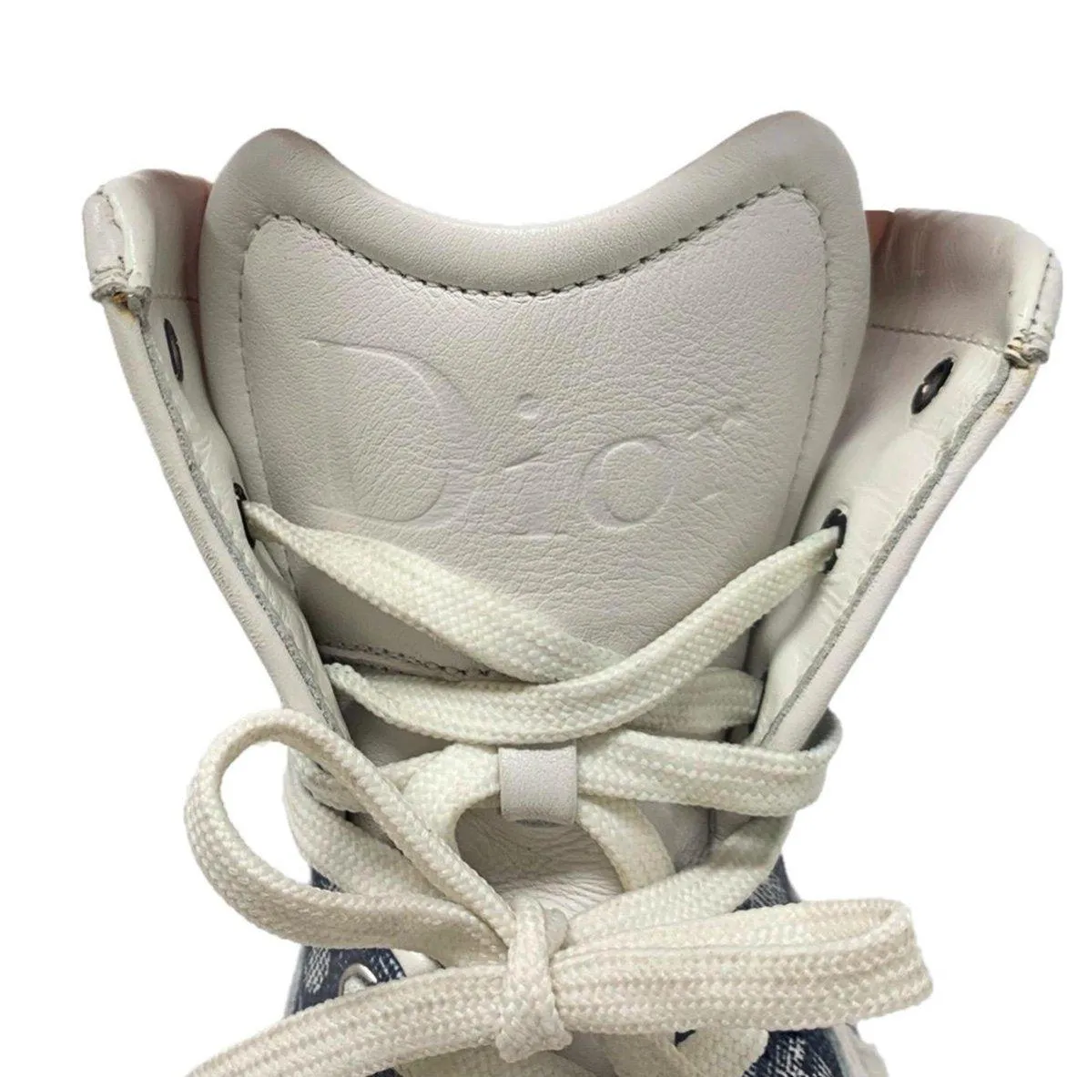 Dior Blue Logo Hightop Sneakers