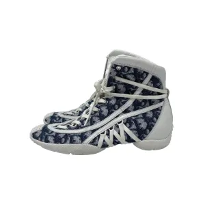 Dior Blue Logo Hightop Sneakers