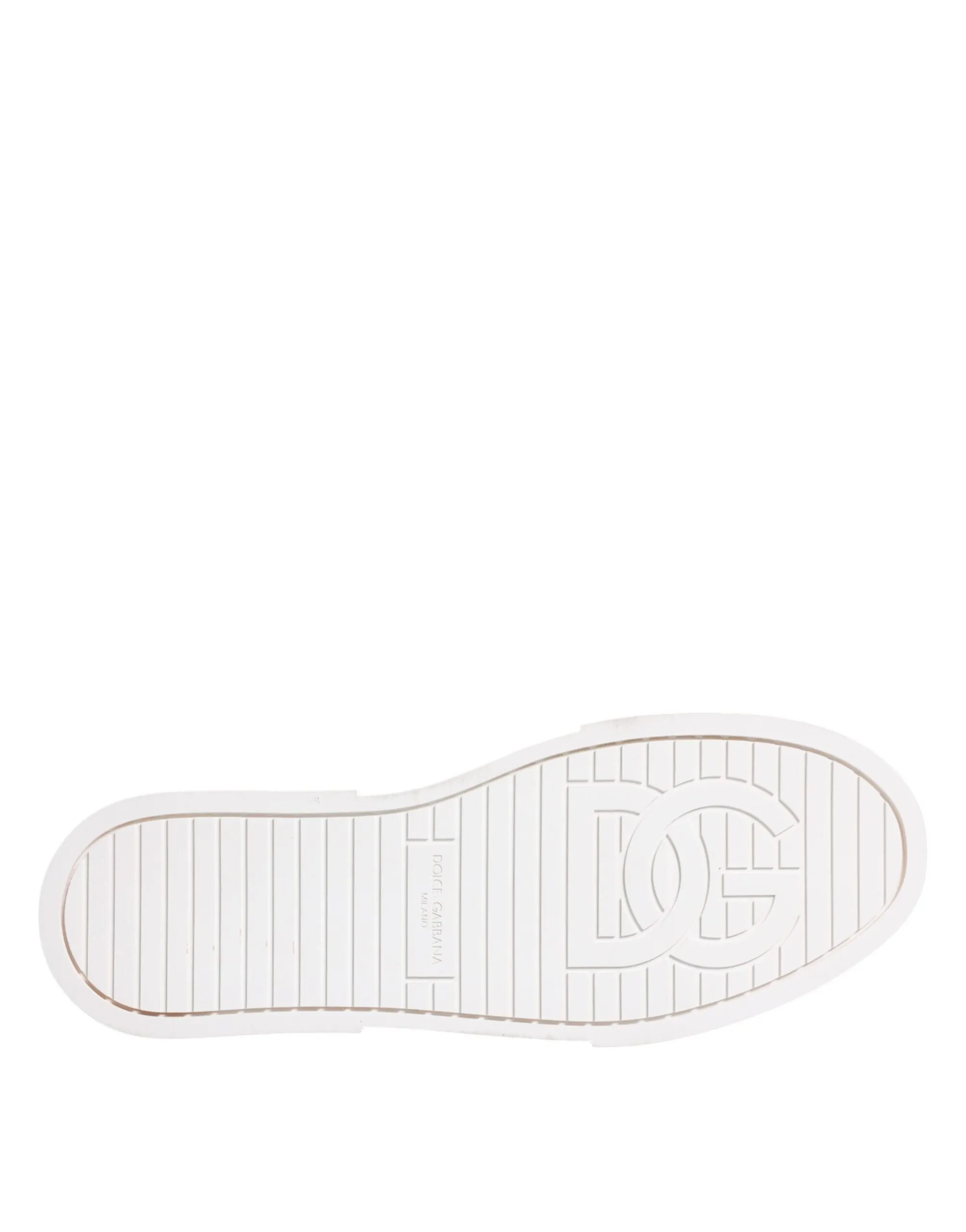 Dolce & Gabbana Brown White Canvas Logo Low Top Sneakers Shoes
