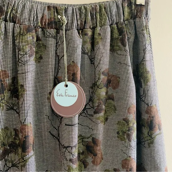 Eva Franco Gwyn Skirt Herringbone Tea Flower Size 0 NWT