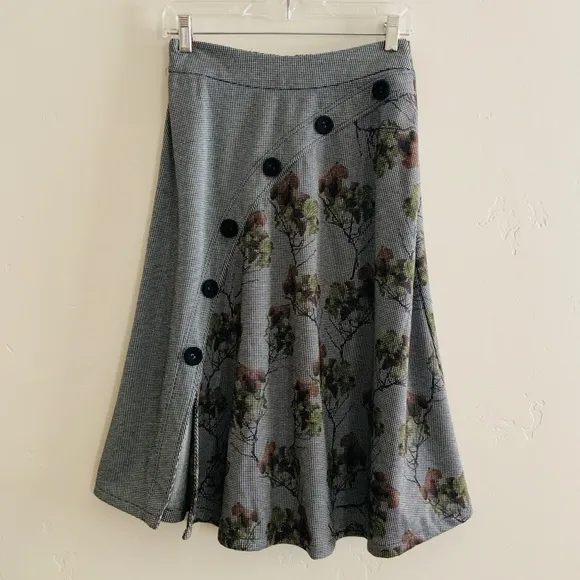 Eva Franco Gwyn Skirt Herringbone Tea Flower Size 0 NWT