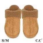 Faux Suede Sherpa Slippers