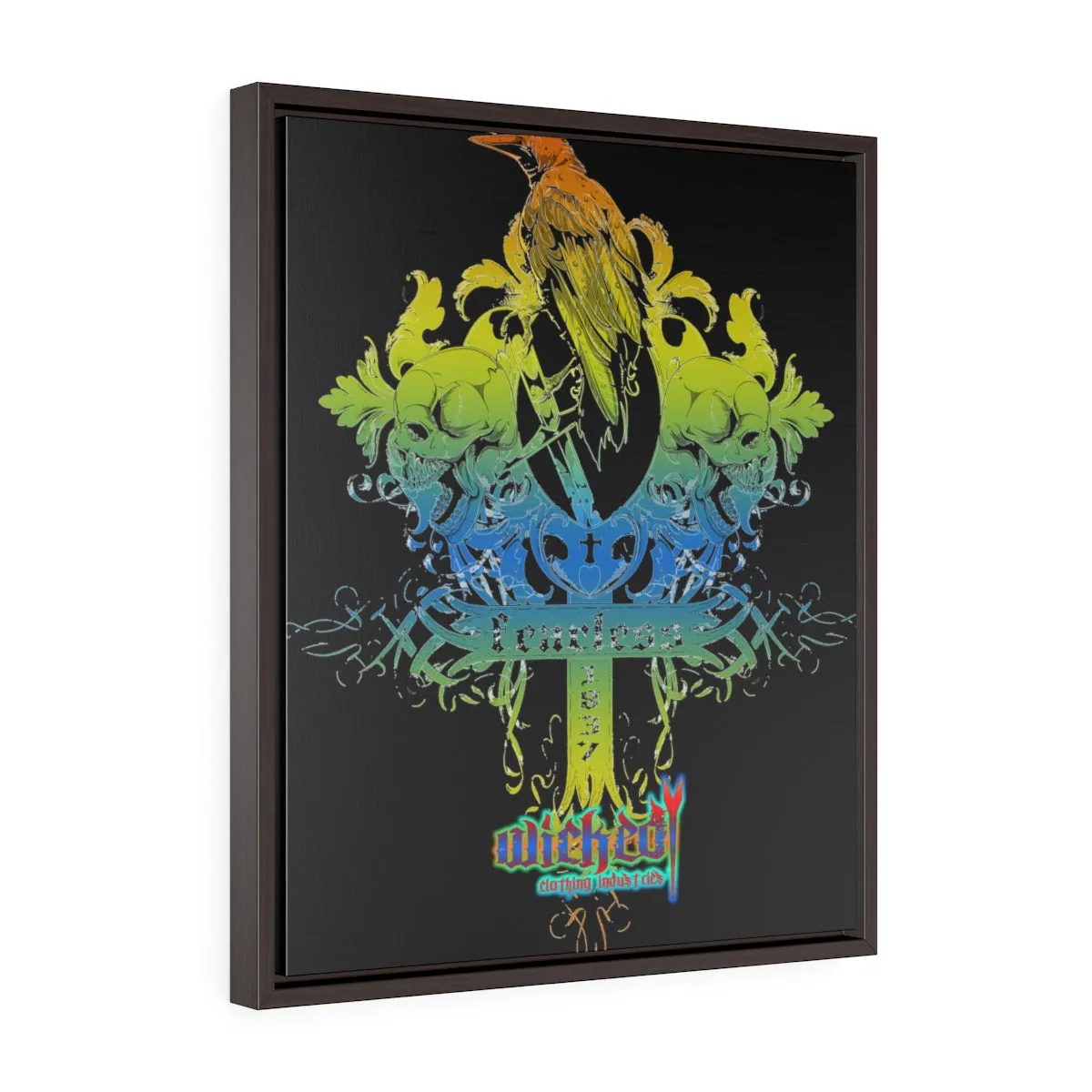 Fearless 2 /Vertical Framed  Wrap Canvas