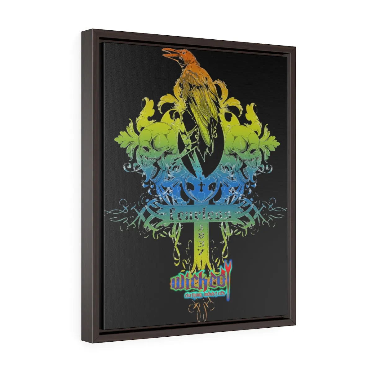 Fearless 2 /Vertical Framed  Wrap Canvas
