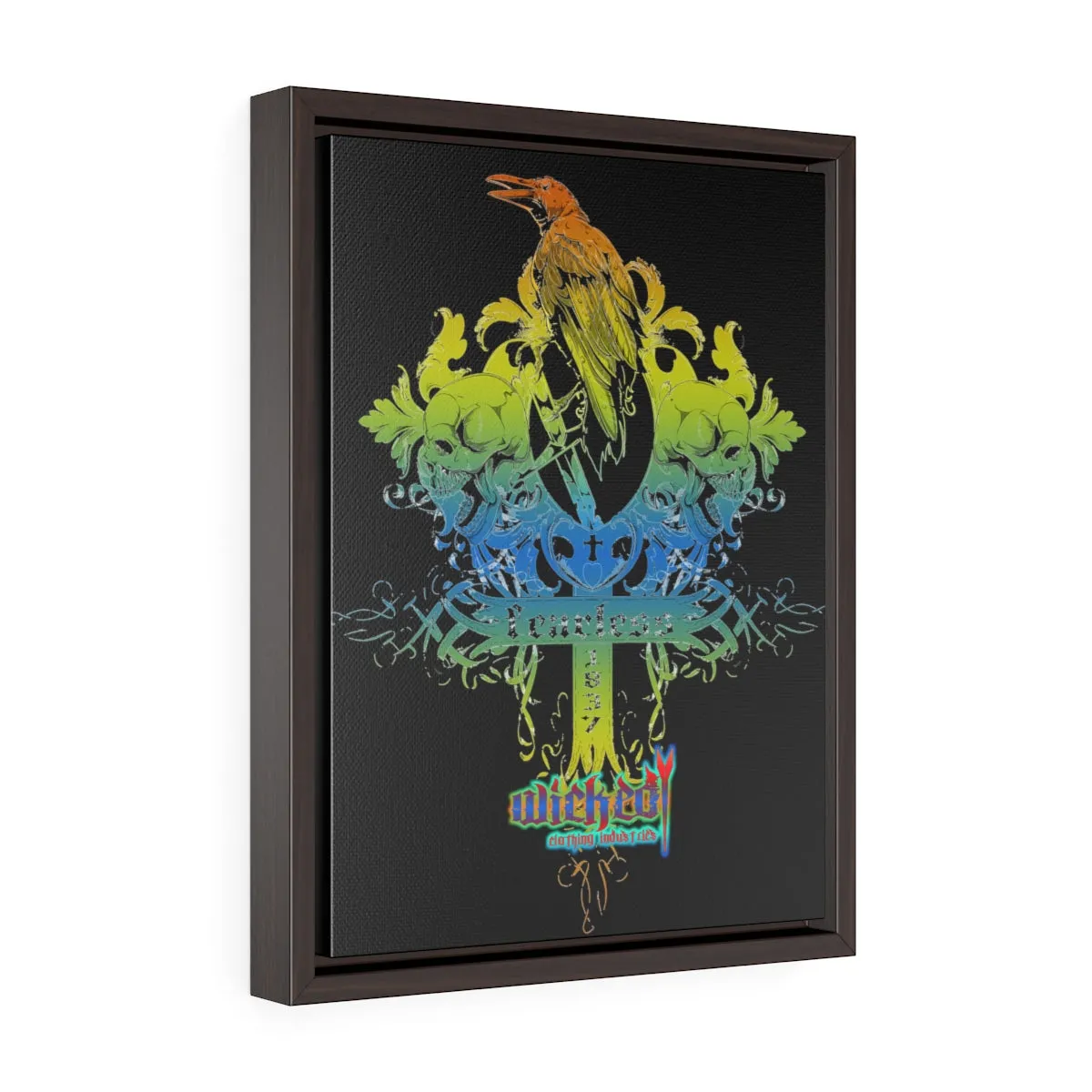 Fearless 2 /Vertical Framed  Wrap Canvas