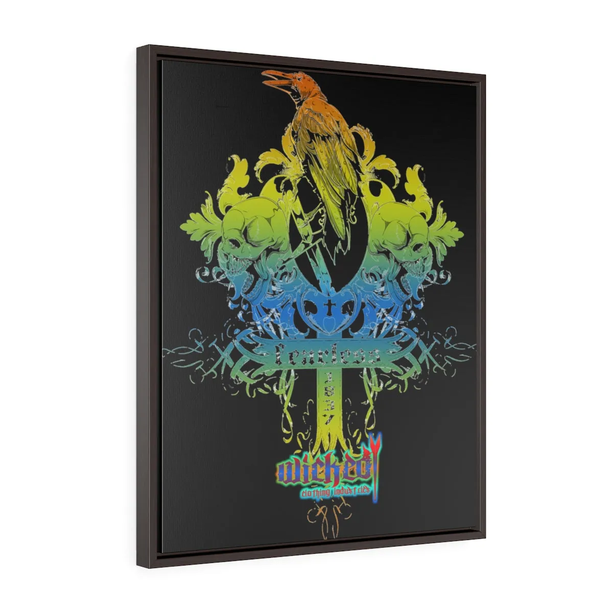 Fearless 2 /Vertical Framed  Wrap Canvas