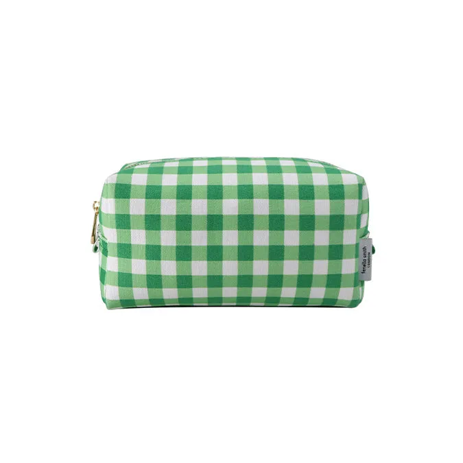 Fenella Smith London - Gingham Organic Canvas Box Makeup Bag