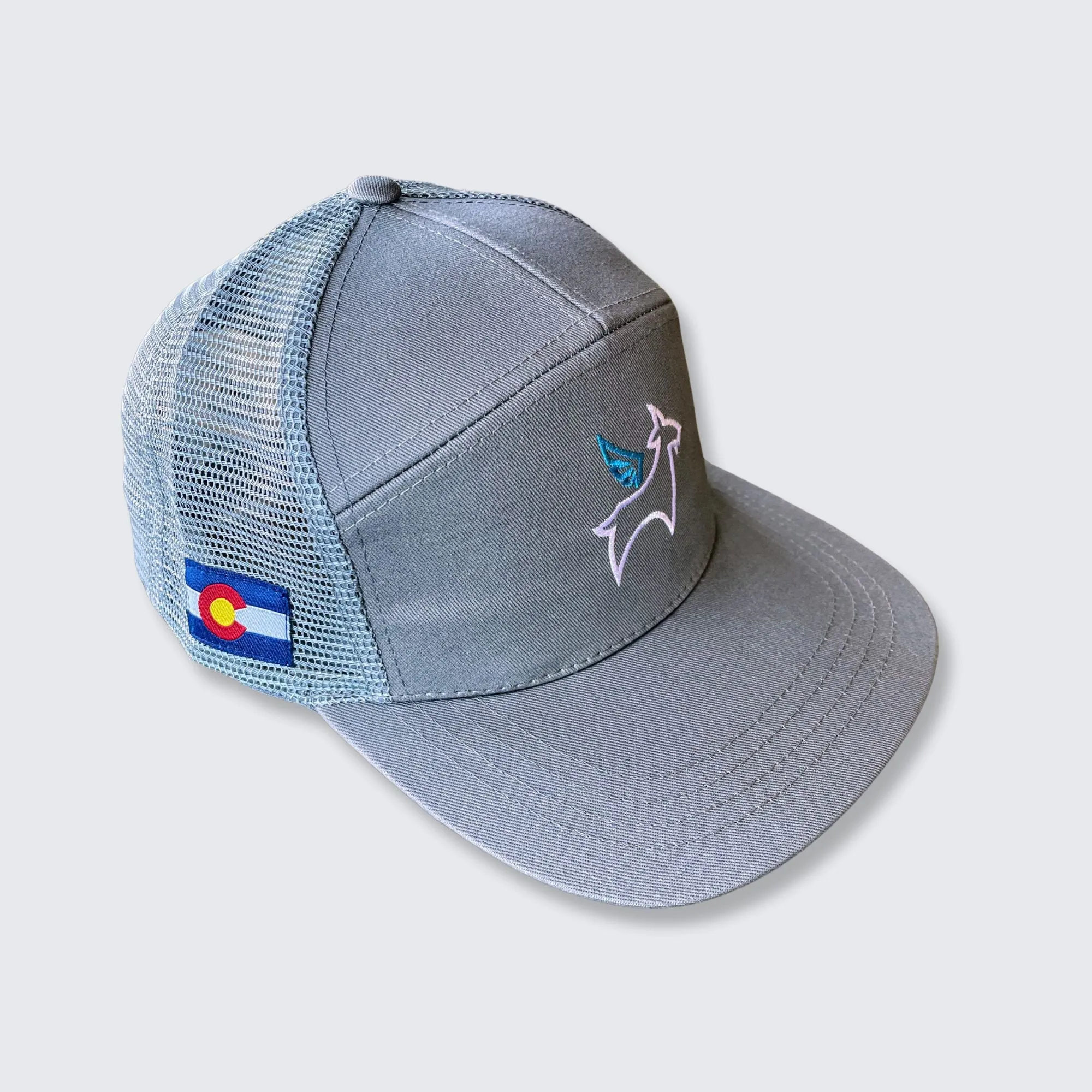 Flat Bill Trucker Hat Mesh Back