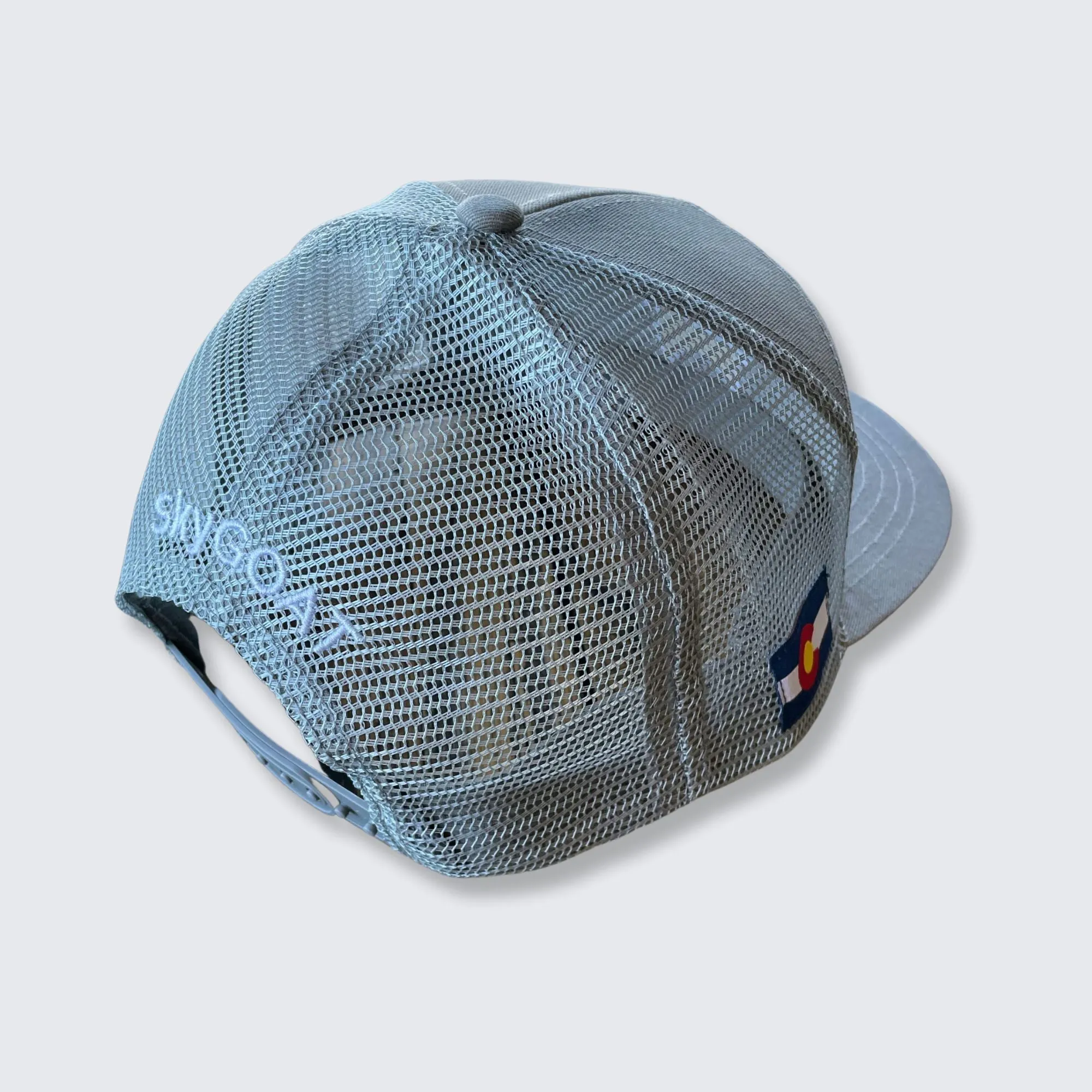 Flat Bill Trucker Hat Mesh Back