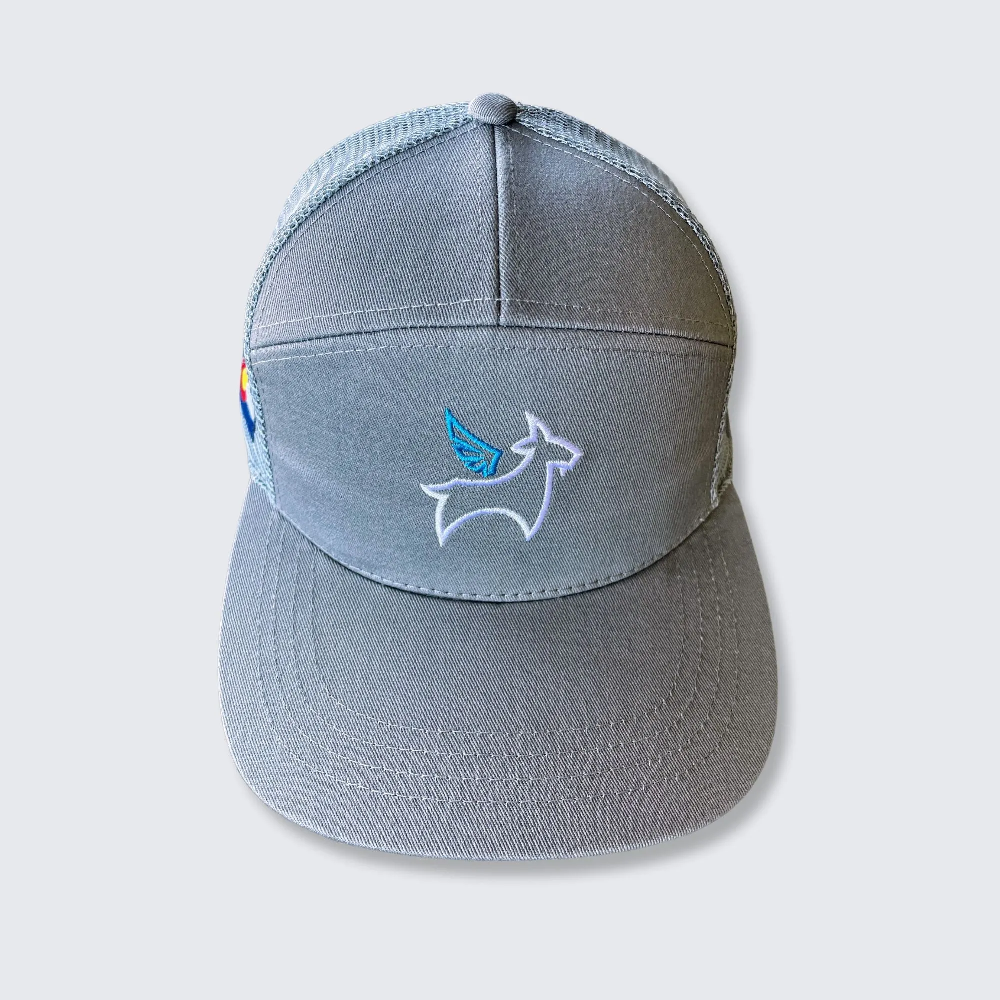 Flat Bill Trucker Hat Mesh Back