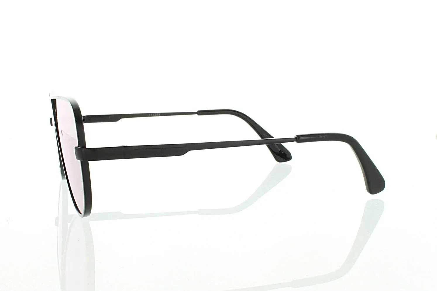 Flat Black Tear Drop Aviator Sunglasses with Orange Lens 100% UV400