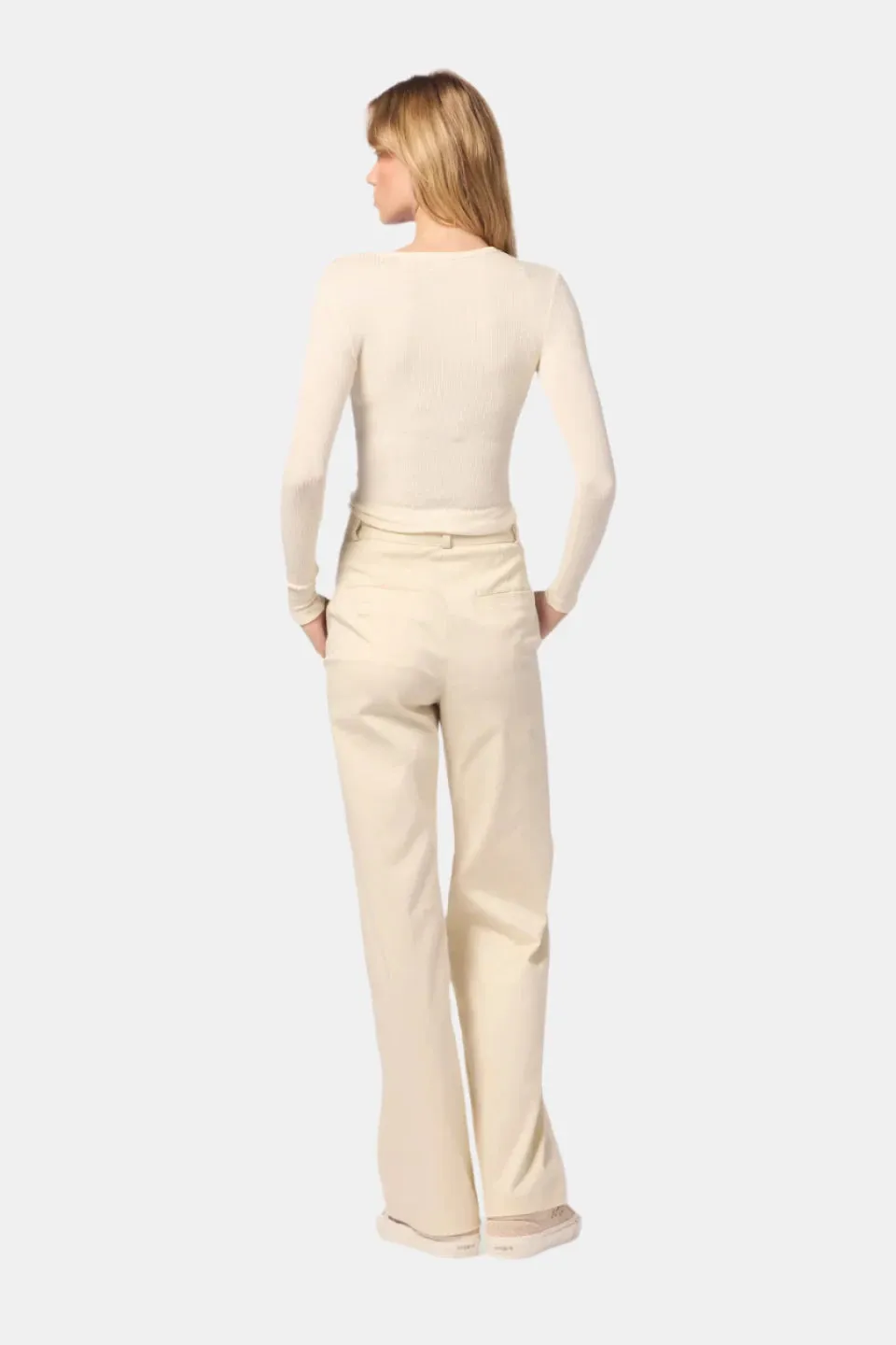 Flat Front High Rise Trouser