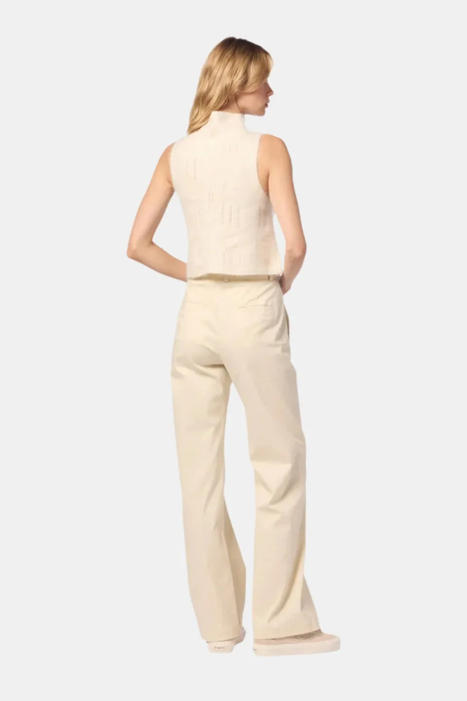 Flat Front High Rise Trouser