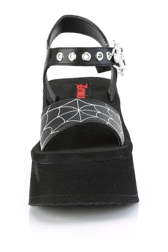 FUNN-10 Black Vegan Leather Sandal