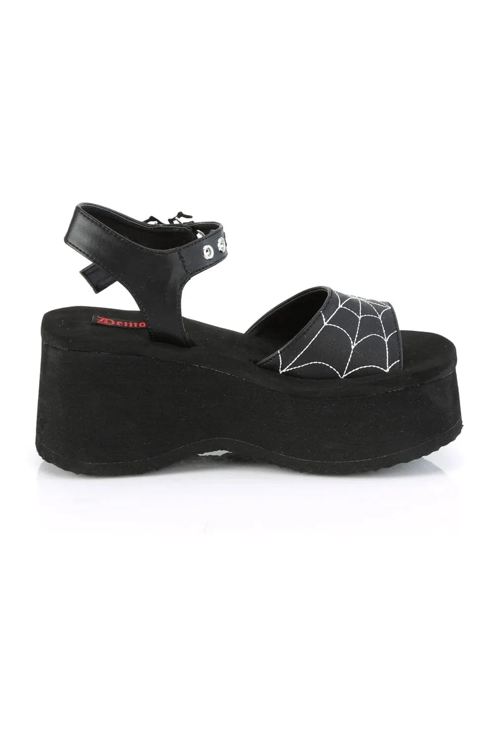 FUNN-10 Black Vegan Leather Sandal