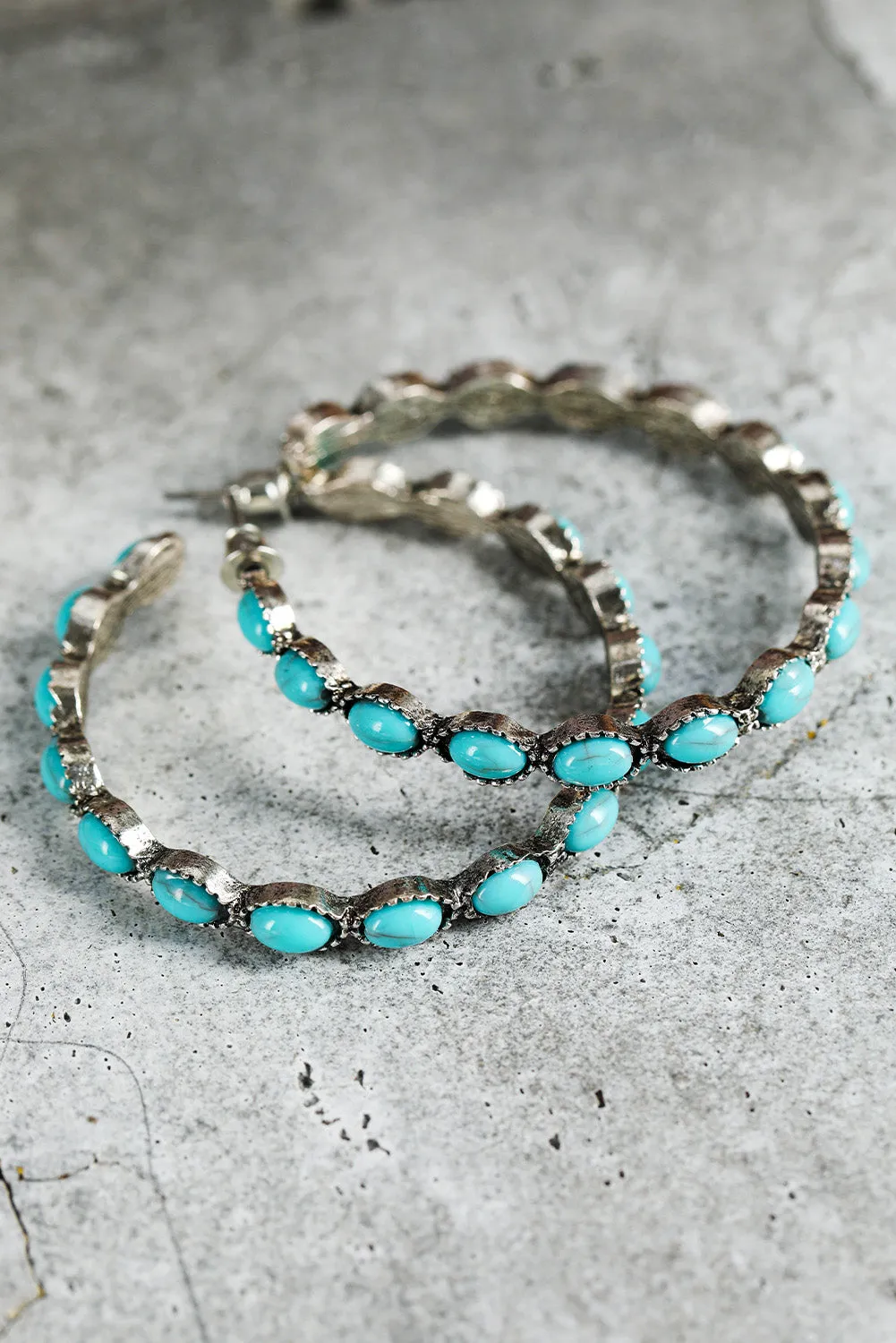 Gemstone Hoop Earrings