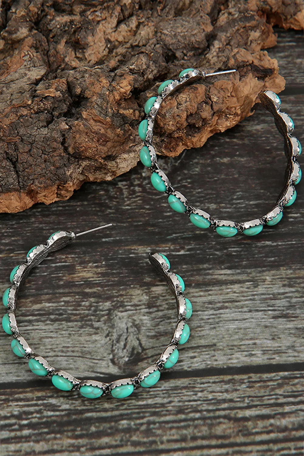 Gemstone Hoop Earrings