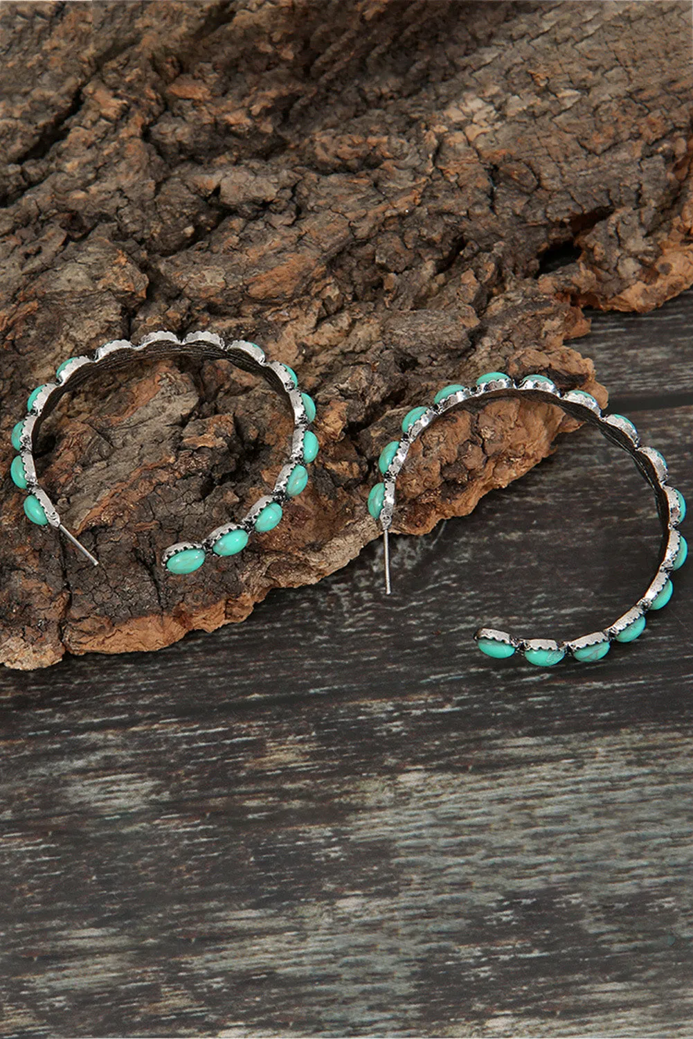 Gemstone Hoop Earrings