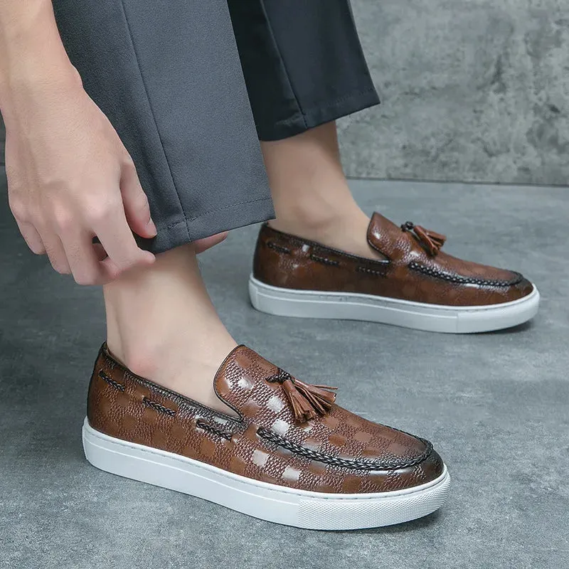 Gerald – Men’s Retro Leather Loafers with Tassels