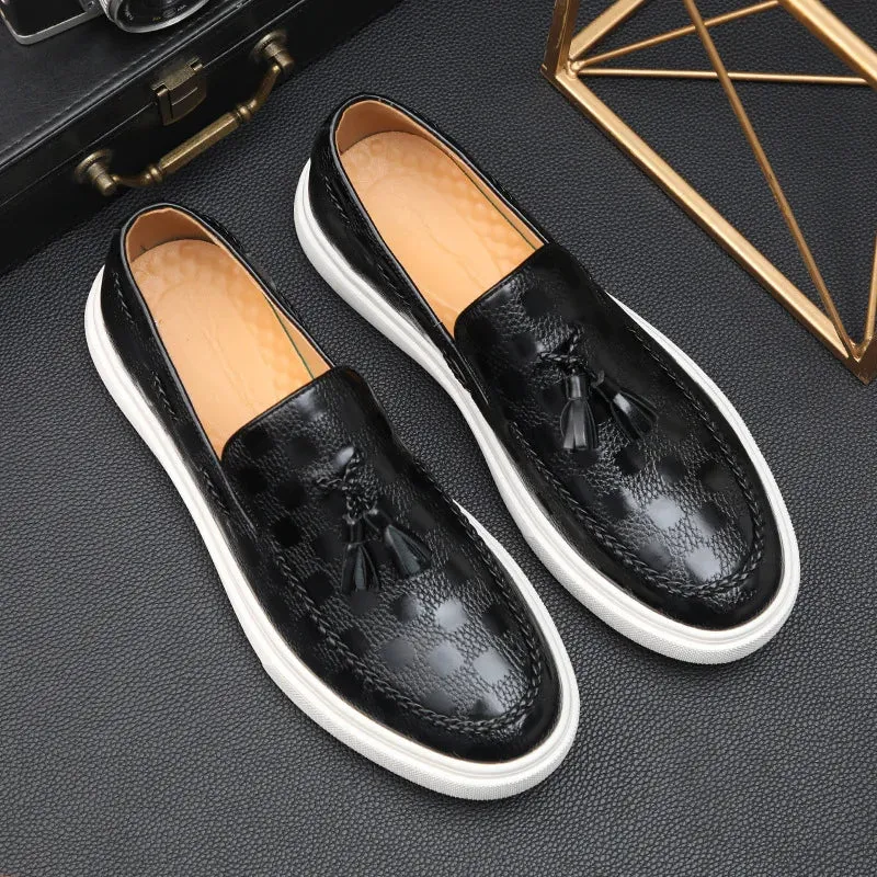 Gerald – Men’s Retro Leather Loafers with Tassels