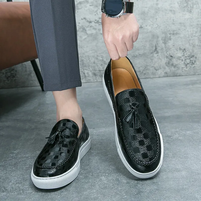 Gerald – Men’s Retro Leather Loafers with Tassels