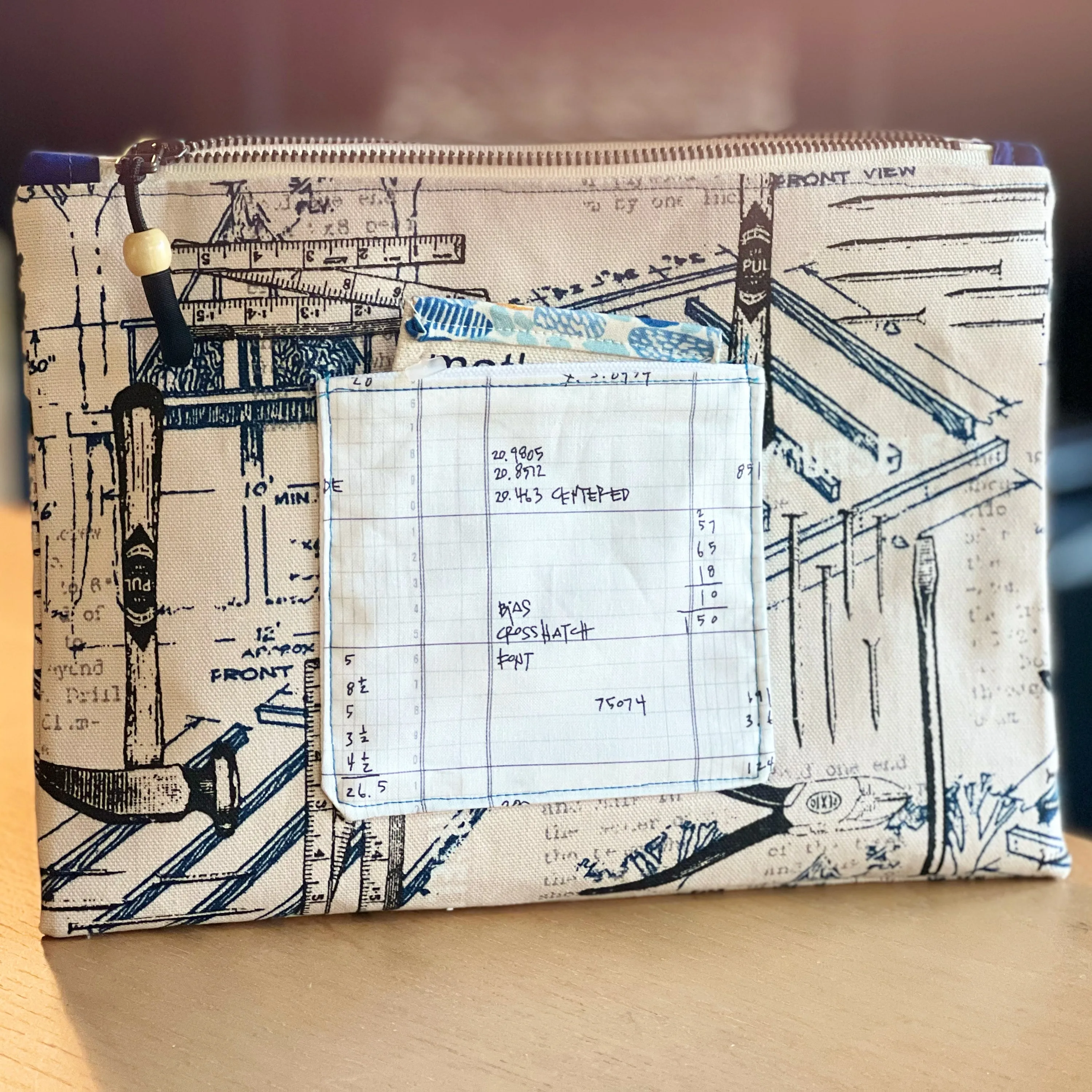 get mathy - canvas zip bag