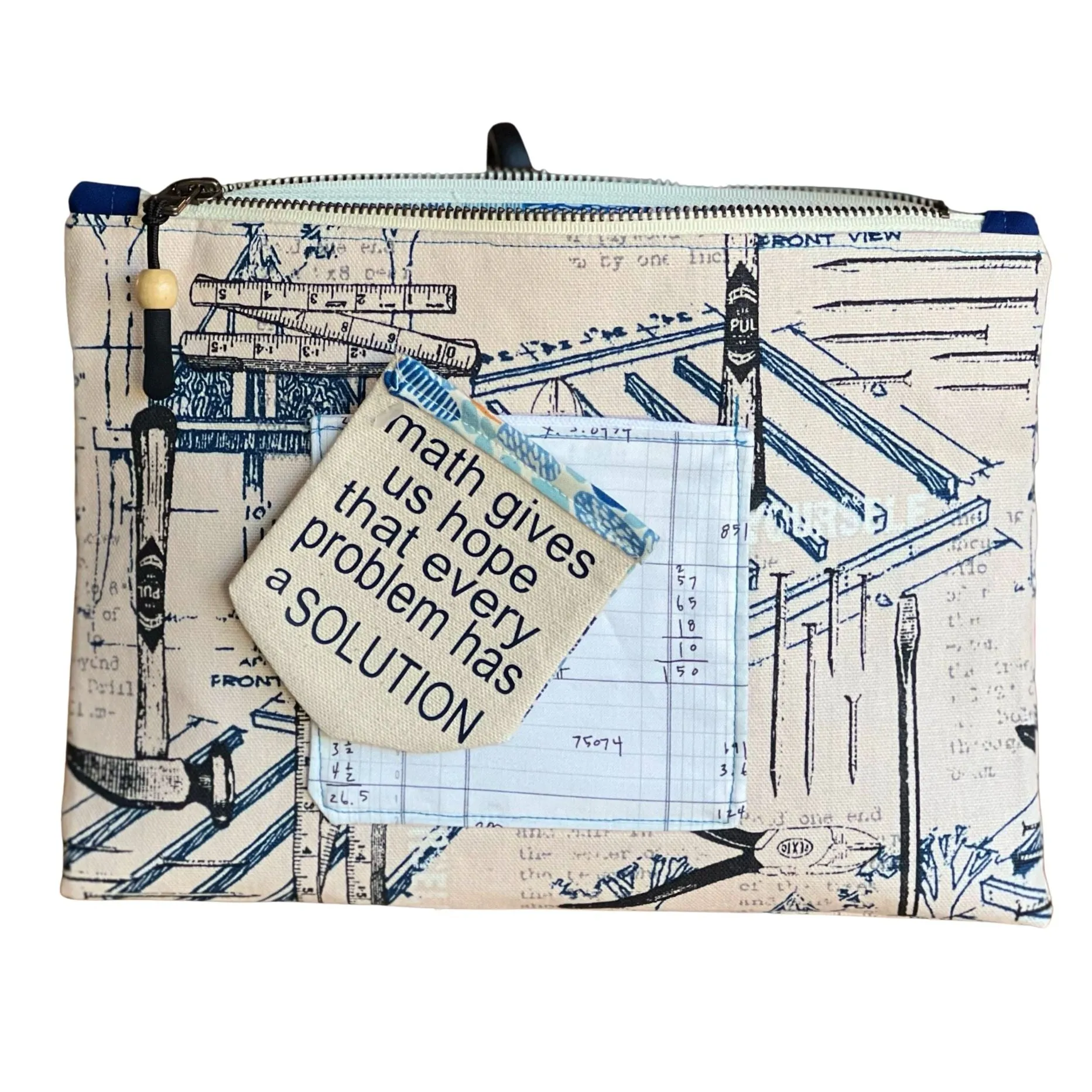 get mathy - canvas zip bag