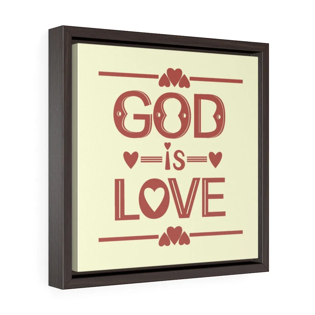 God Is Love Red | Framed Gallery Canvas