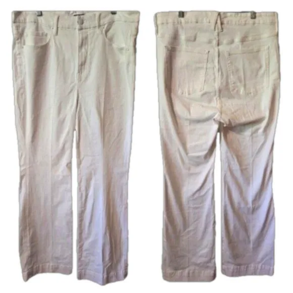 Good American Good Flare Jeans White Size 18 NWOT 70s 90s Retro Boho Stretch