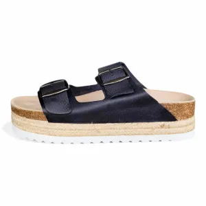 Greco Black Platform | Arch Support Sandals
