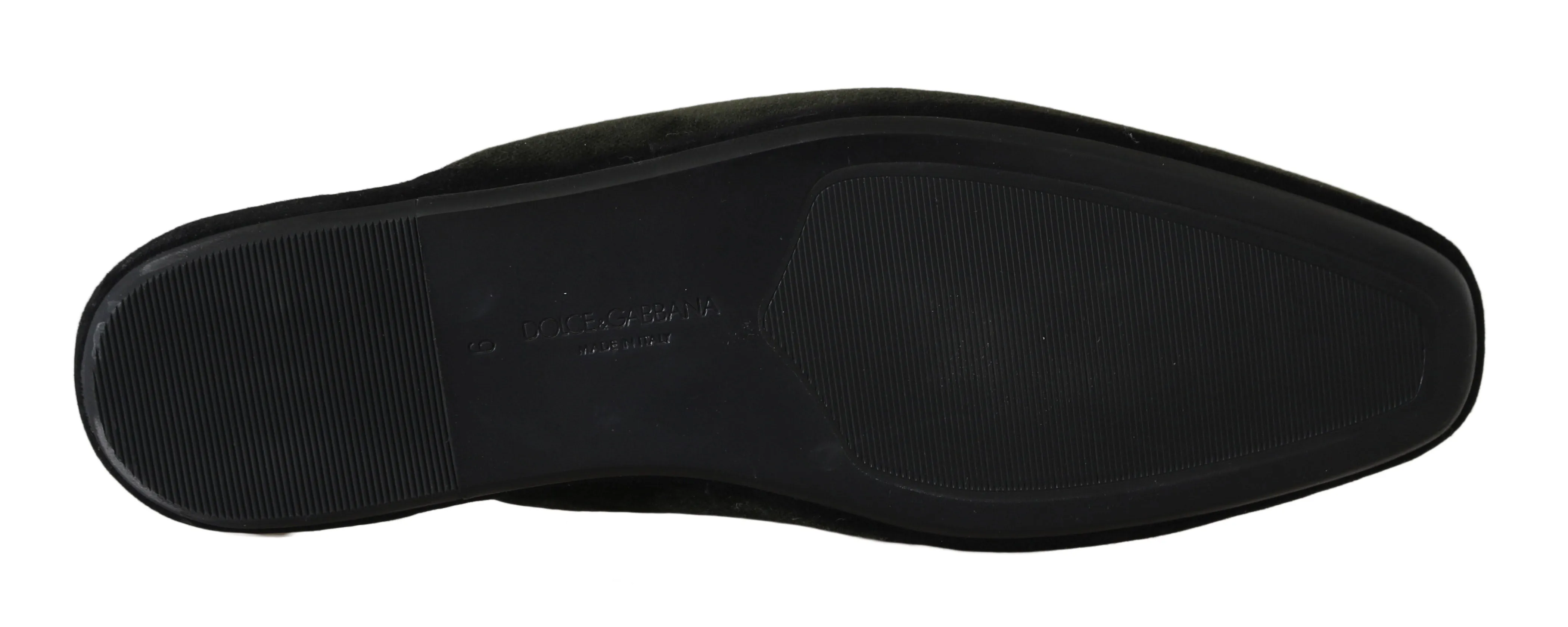 Green Velvet Suede Slides Slippers