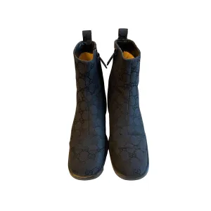 Gucci Black Monogram Boots