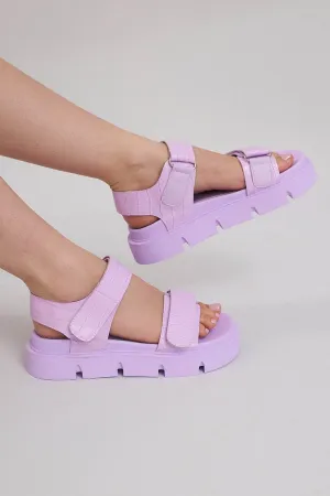 Haarlem Chunky Platform Sandals - Purple