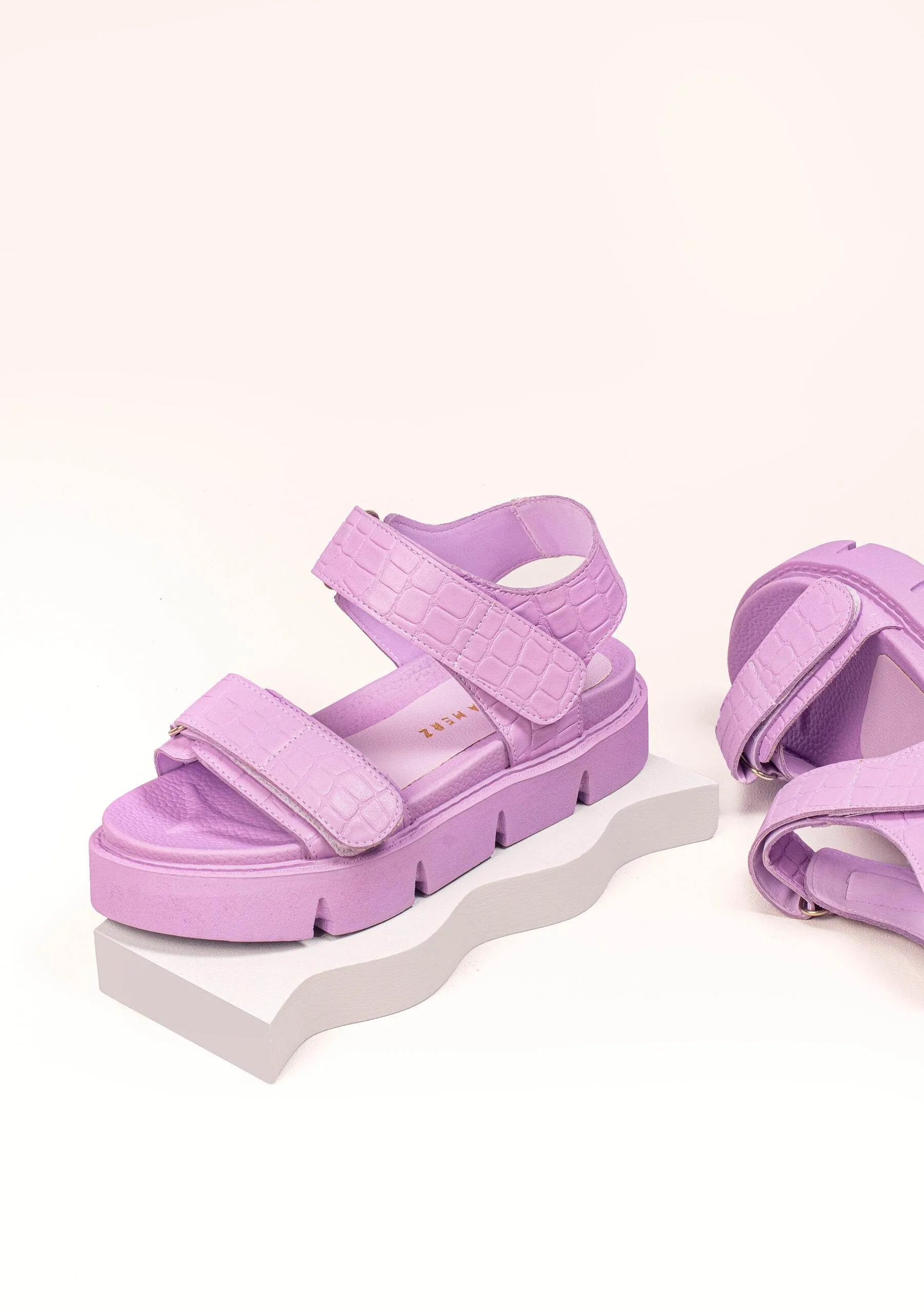 Haarlem Chunky Platform Sandals - Purple