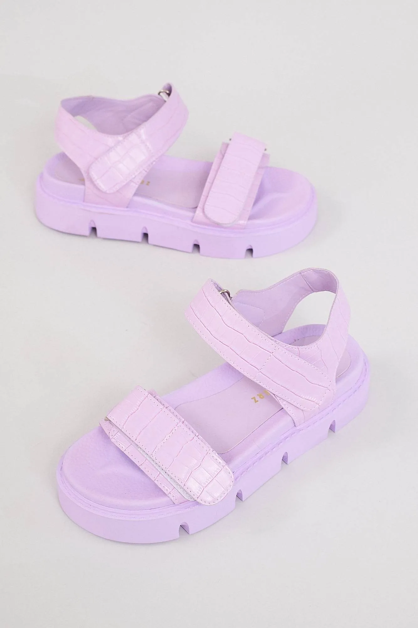 Haarlem Chunky Platform Sandals - Purple
