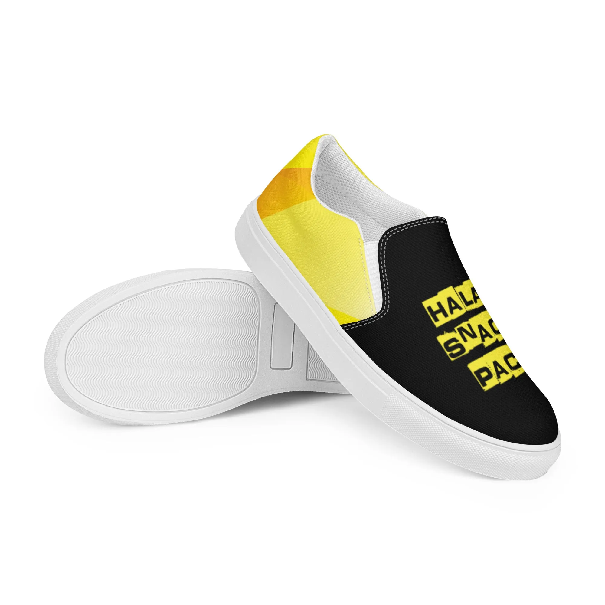 Halal Snack Pack - Sustainably Made Men’s slip-on canvas shoes