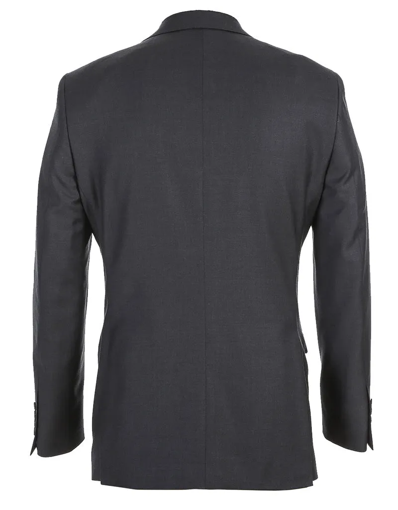 Half Canvas Wool Dress Suit Modern Fit 2 Piece in Charcoal